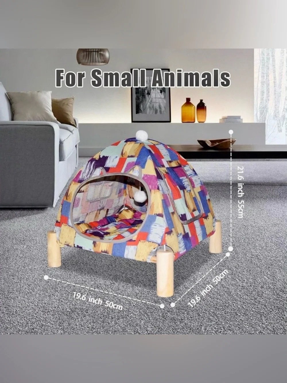 Pozico Portable Cat Tent Bed - Lightweight Foldable Cat House with Soft Washable